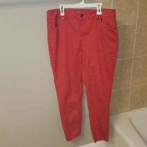Red jeans, barely worn.